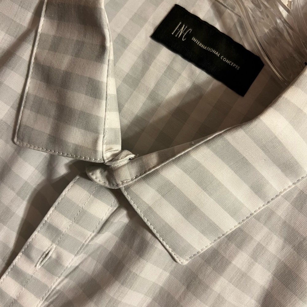 Brand new with tags INC casual button down collared long sleeve shirt